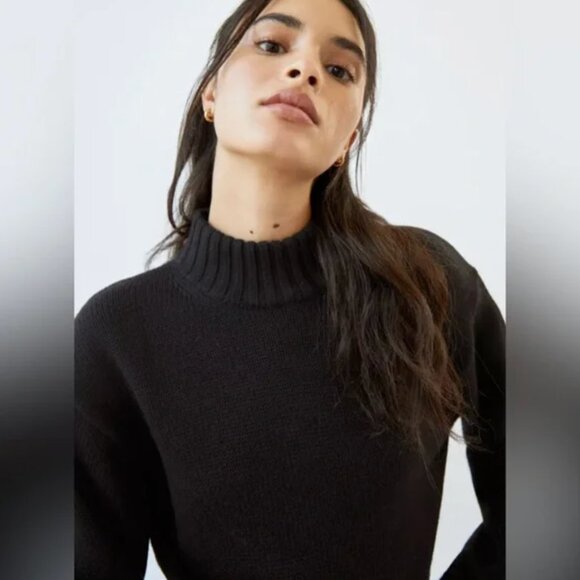 NWT ARITZIA Wilfred Free Merino Wool Harper Black Sweater - Picture 2 of 9